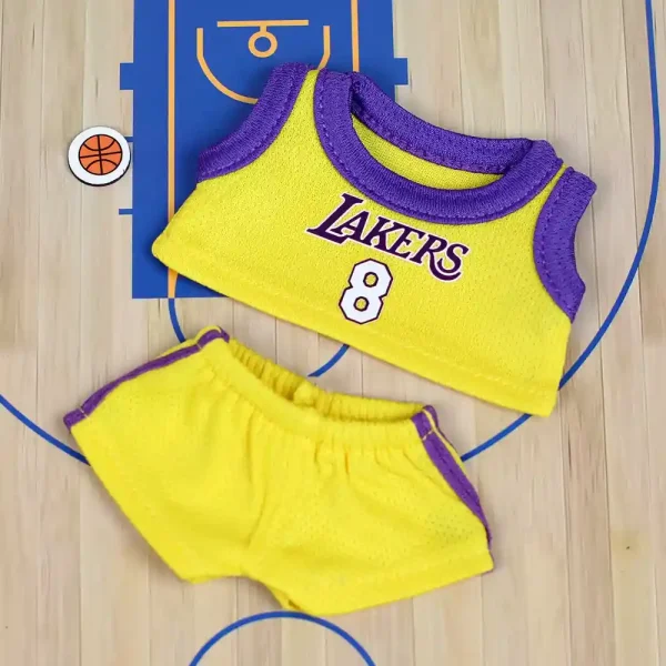 basketball themed clothing for 17cm Labubu collectible doll