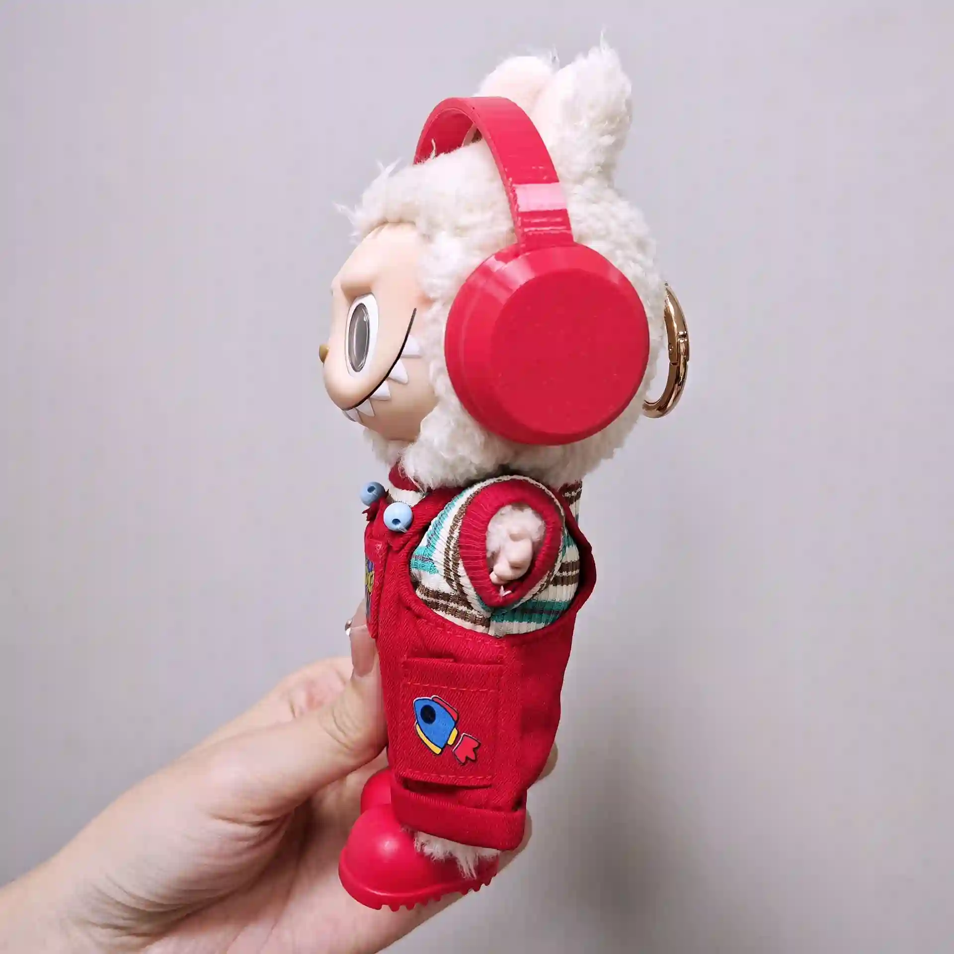 best labubu doll clothes red overalls outfit set online