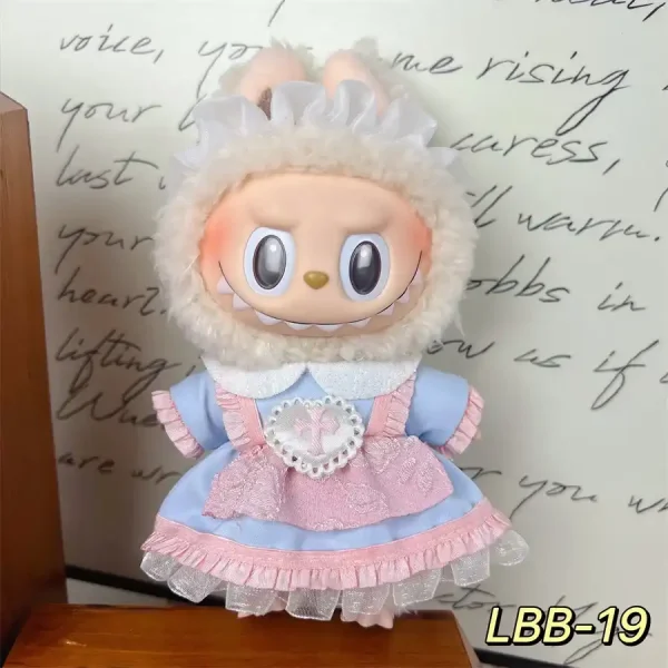 best quality 17cm labubu doll clothes
