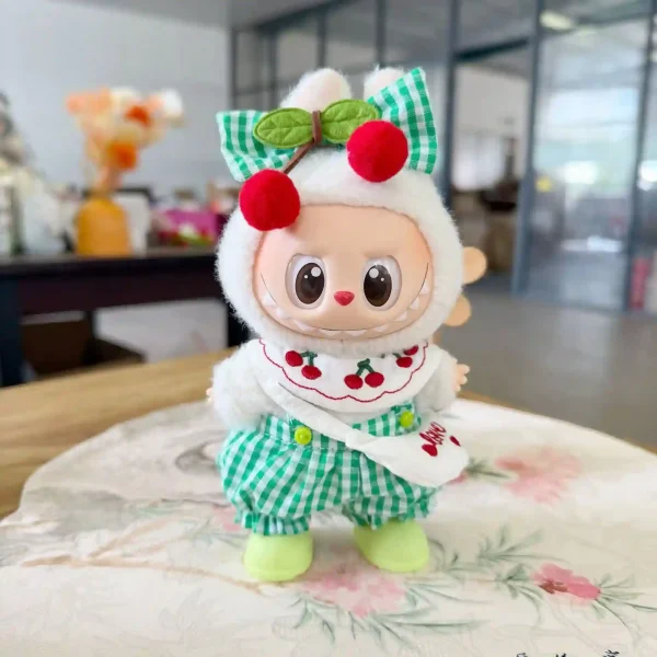 best quality labubu cherry outfit 15 17cm doll perfect fit