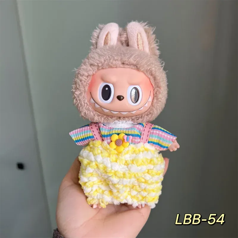 black and white striped shirt for 17cm labubu doll