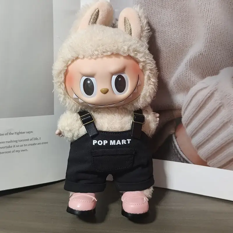 black and white striped sweater outfit for 17cm labubu doll