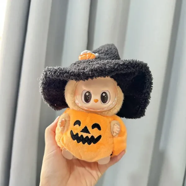 black witch hat accessory for labubu halloween pumpkin costume