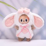 bunny costume and shorts set for 15 17cm labubu plush doll
