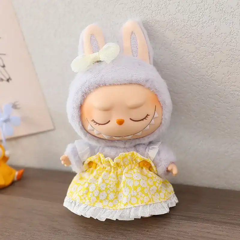 bunny costume outfit for 15 17cm labubu doll perfect fit