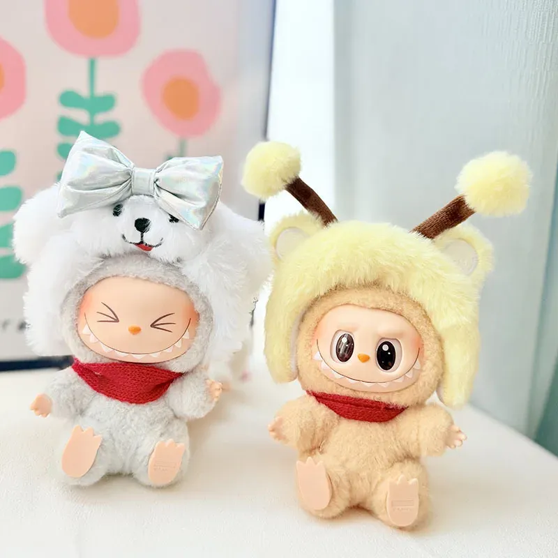 bunny themed labuubu doll outfit set 15 17cm plush doll clothes