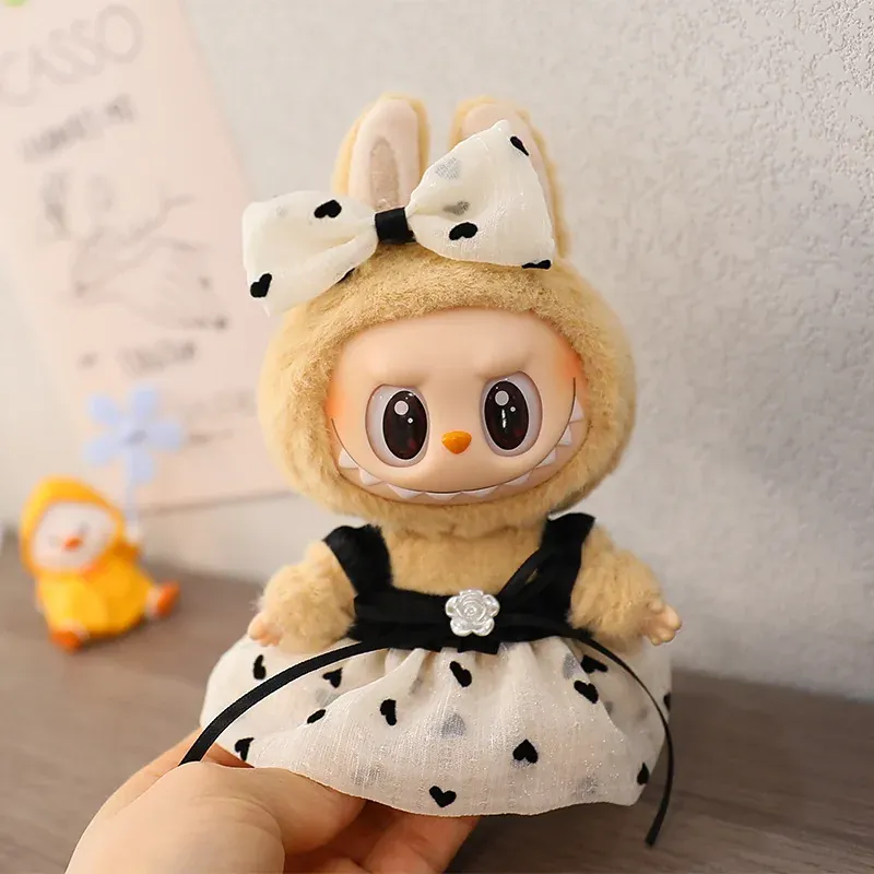 bunny themed outfit for 15cm labubu doll version i
