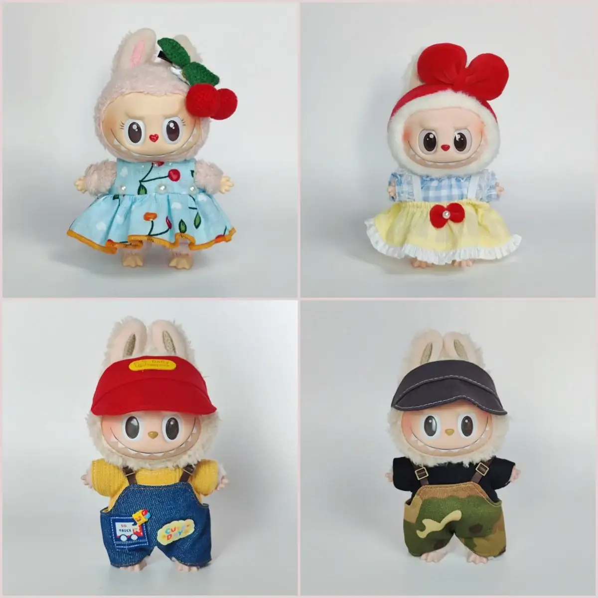 changeable clothes set for 17cm Labubu summer theme