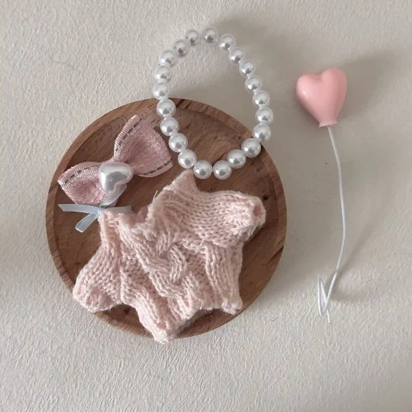 charming labubu doll bunny outfit with white accents