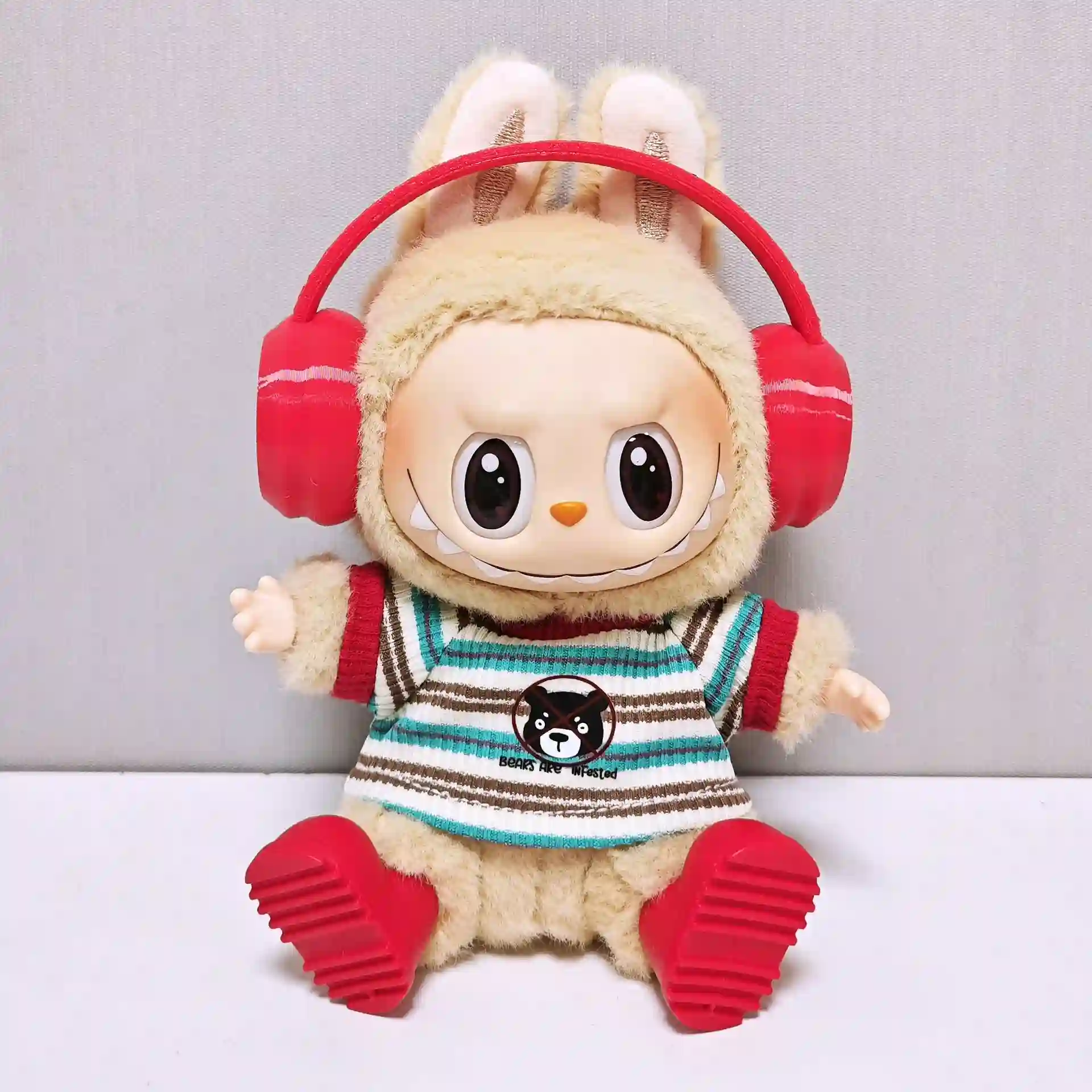 charming labubu doll clothing red overalls perfect fit