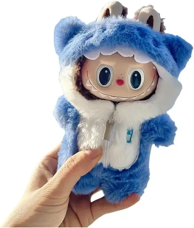 charming pink bunny costume for labubu doll easy on off