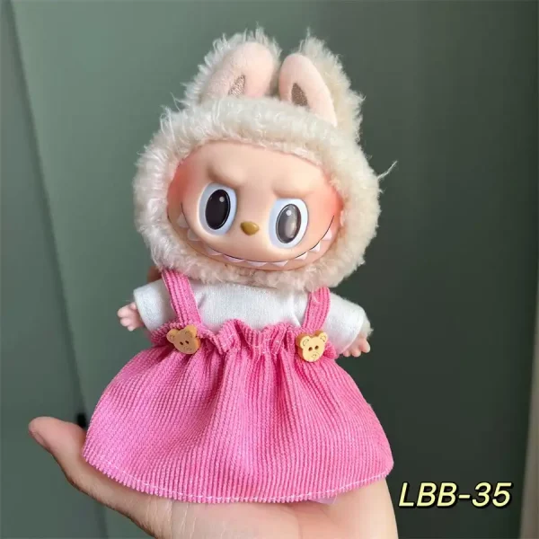 charmingly posed labubu 17cm doll outfit