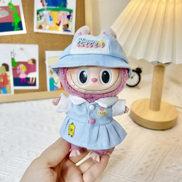 cheap bunny costume for 17cm Labubu doll clothes