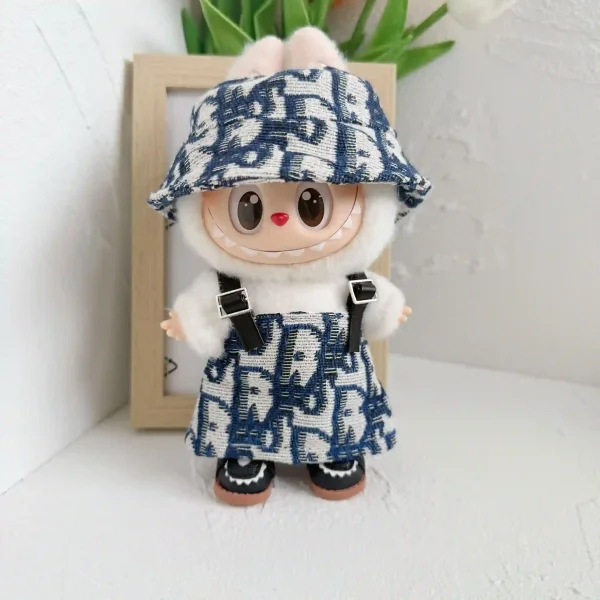 chic Labubu doll bucket hat matching outfit set