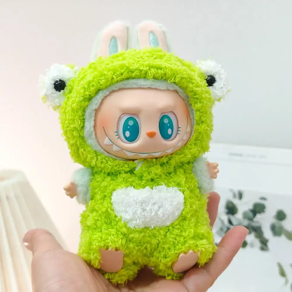 collectible labubu frog costume outfit for v1 v2 v3 dolls