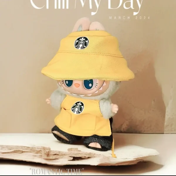 comfortable 17cm Labubu doll clothes for casual play
