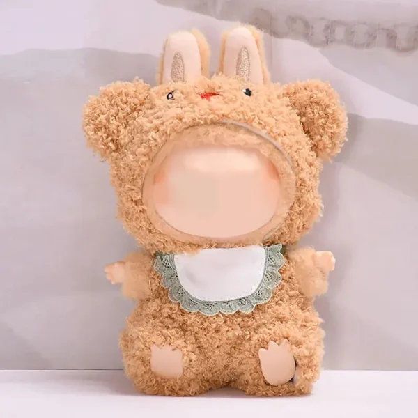 comfortable 17cm Labubu frog costume for your doll