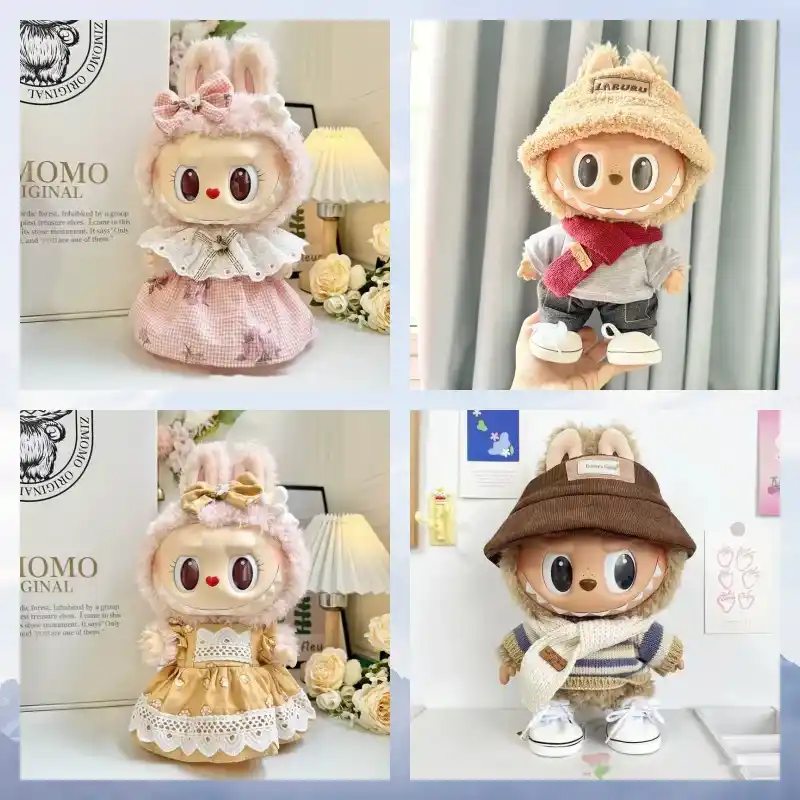 comfortable and stylish casual outfit for 38cm labubu doll