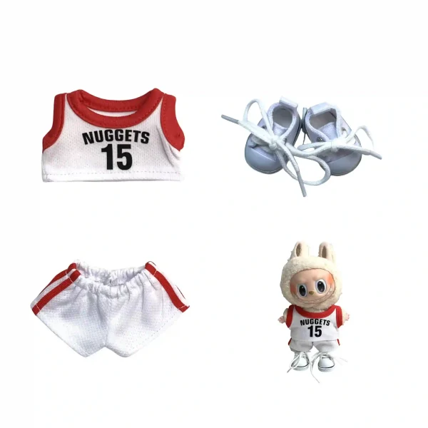 comfortable elastic waistband Labubu basketball shorts