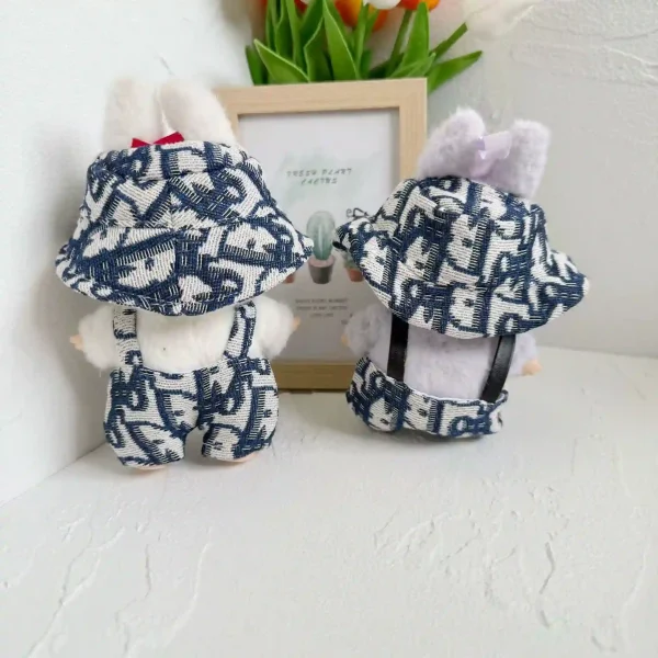 comfortable flannel Labubu bunny outfit for 17cm doll