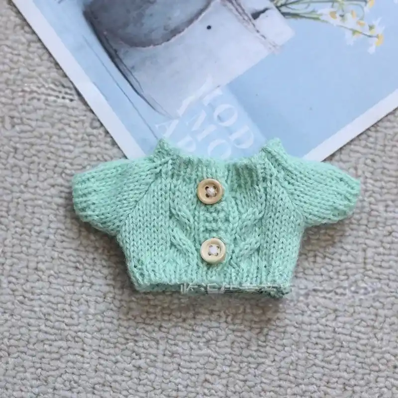 comfortable knitted sweater hat set for 15cm 17cm labubu dolls