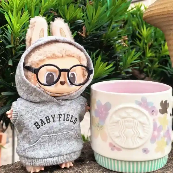 comfortable labubu hoodie outfit 17cm doll relaxed fit