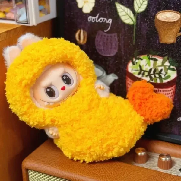 comfortable snug fit 17cm Labubu fried shrimp doll costume