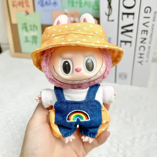 complete bunny costume set for 17cm Labubu doll