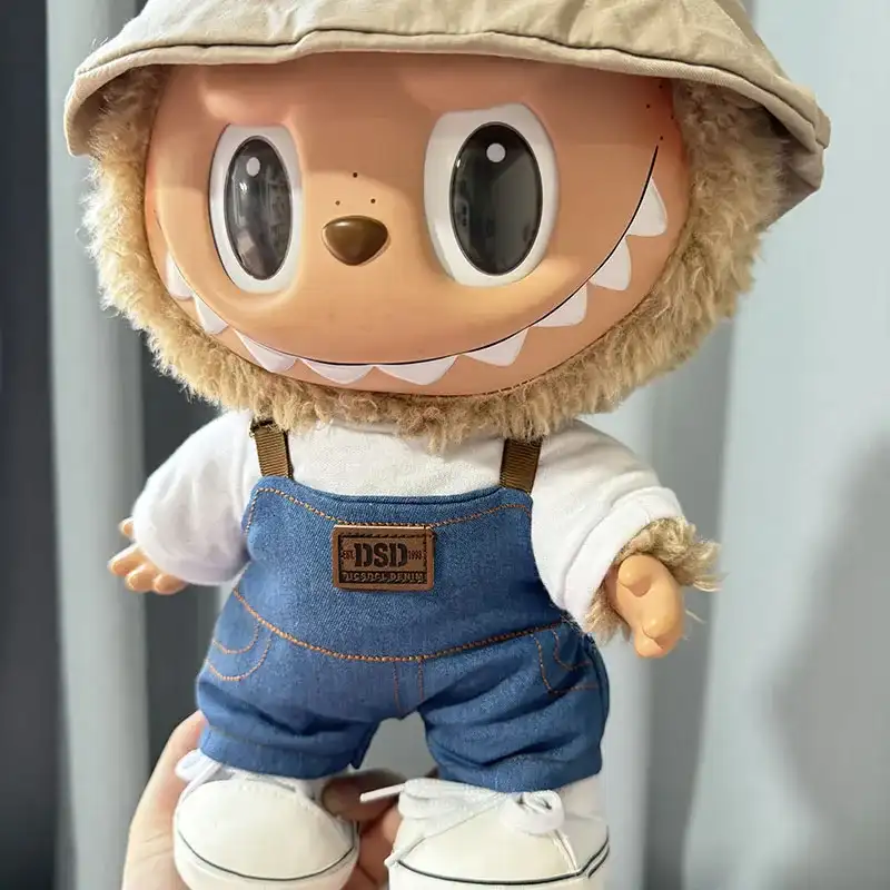 complete casual outfit set for 38cm labubu mokok plush dolls