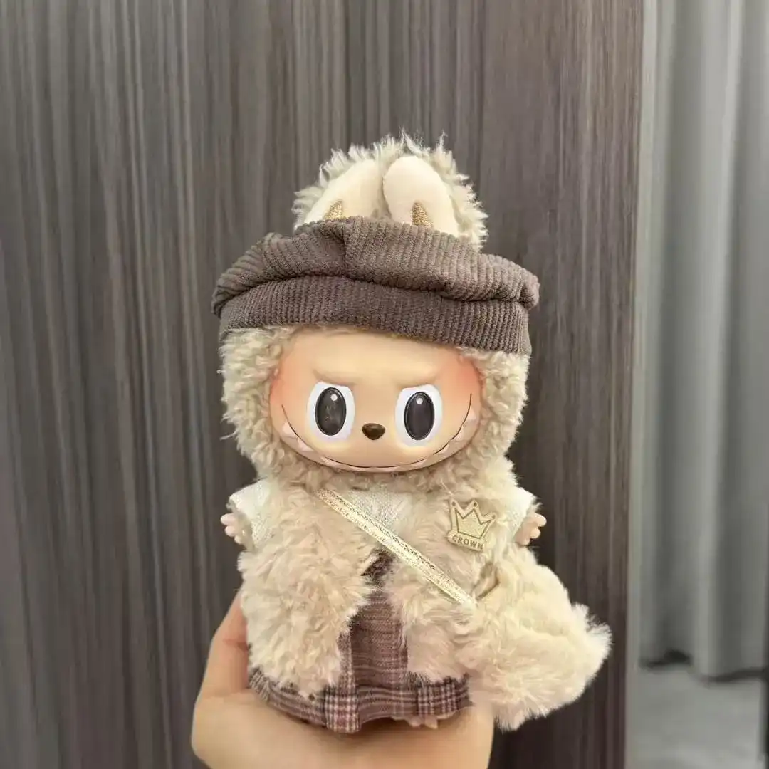 cozy and cute labubu corduroy outfit set for display