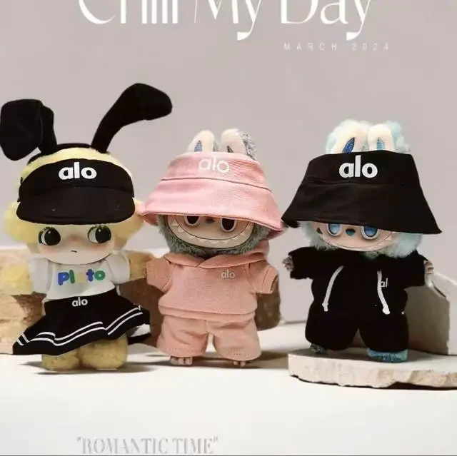 cute 17cm Labubu doll clothes luxury designer outfit set