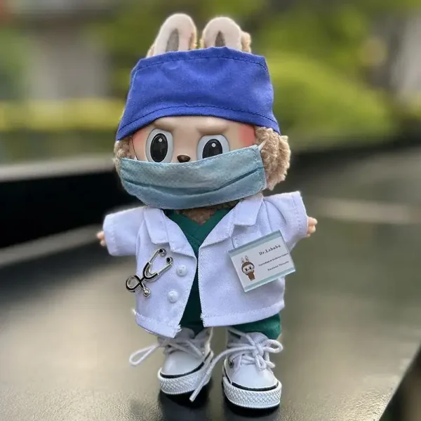 cute Labubu doll doctor outfit for imaginative play