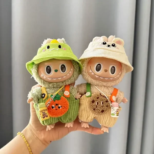 cute accessories included 17cm Labubu doll clothes outfit