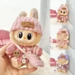 cute and cozy labubu bunny outfit for 17cm doll