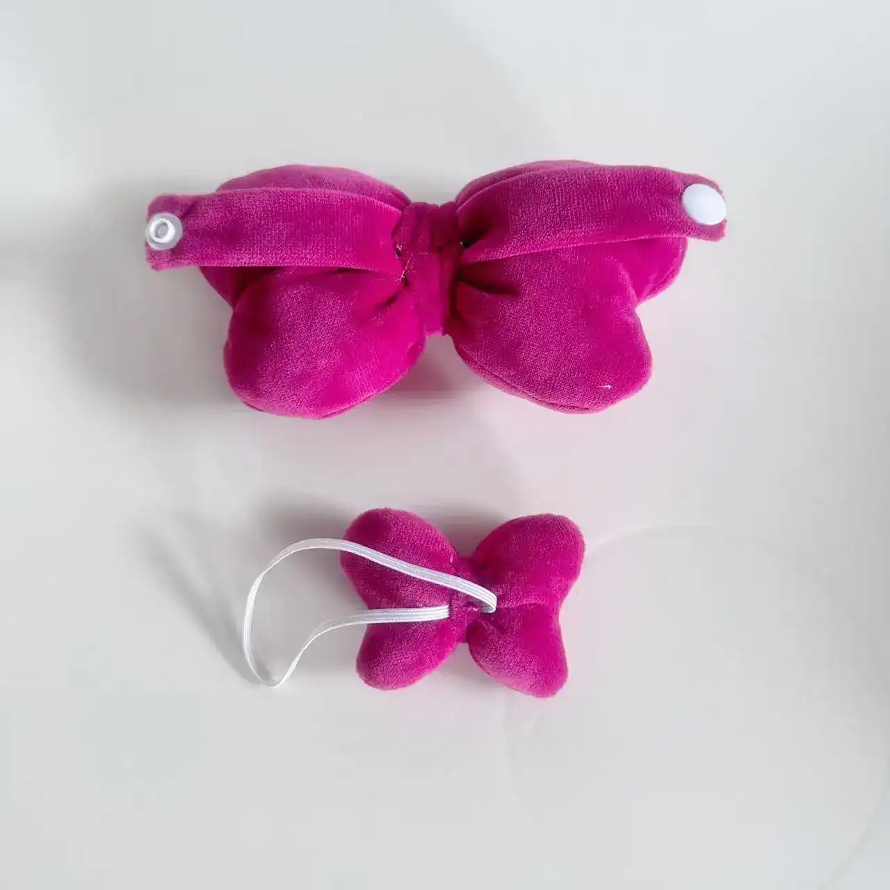 cute and creepy pink bunny costume for 17cm Labubu doll