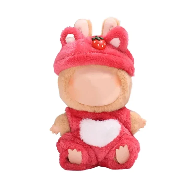 cute and playful frog costume for 17cm Labubu