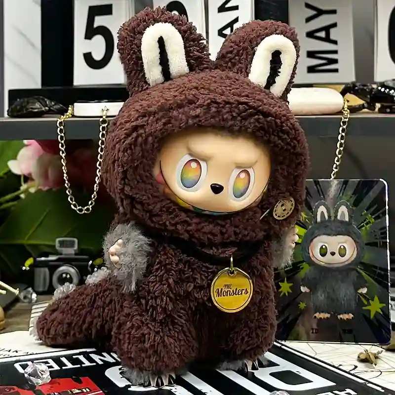 cute and spooky labubu bunny monster costume for 15 17cm plush dolls
