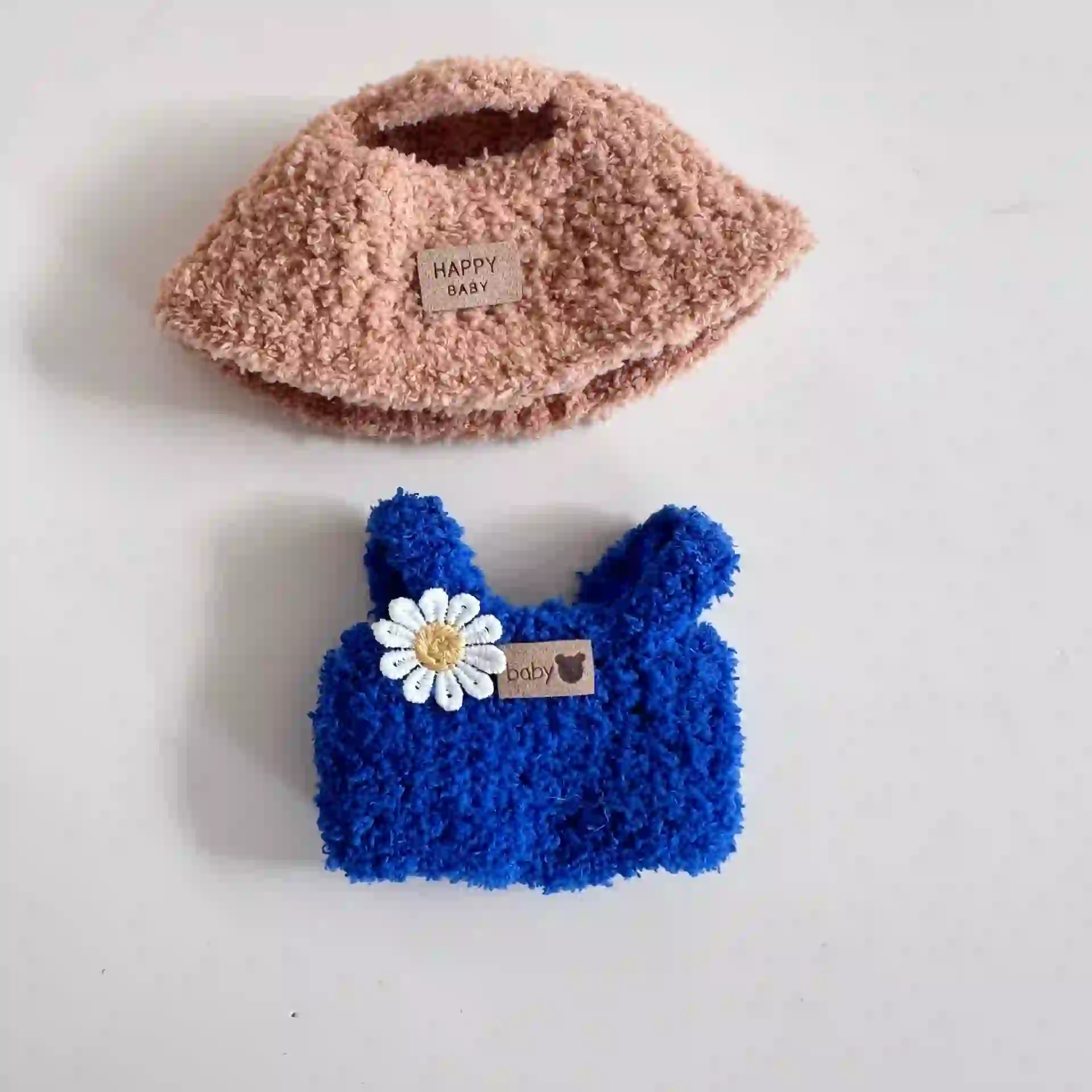 cute blue overalls outfit for 30cm labubu doll