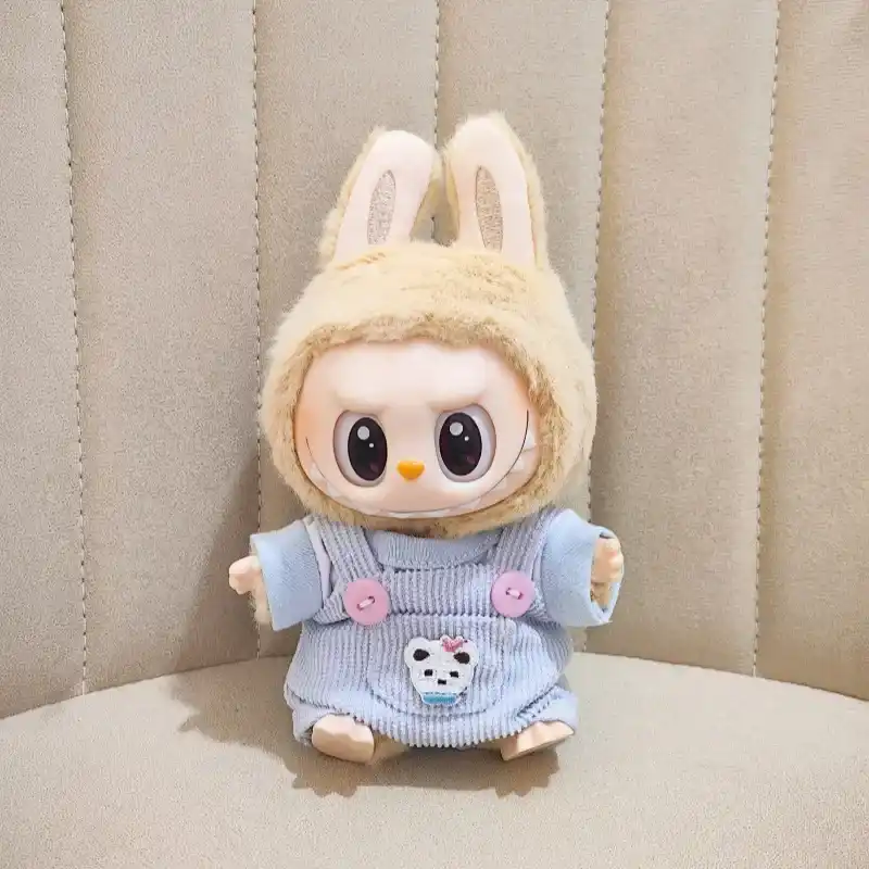 cute bunny outfit for 17cm Labubu doll accessories