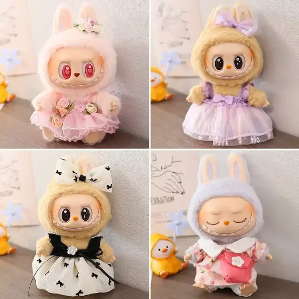 cute bunny outfit for labubu doll party and celebrations