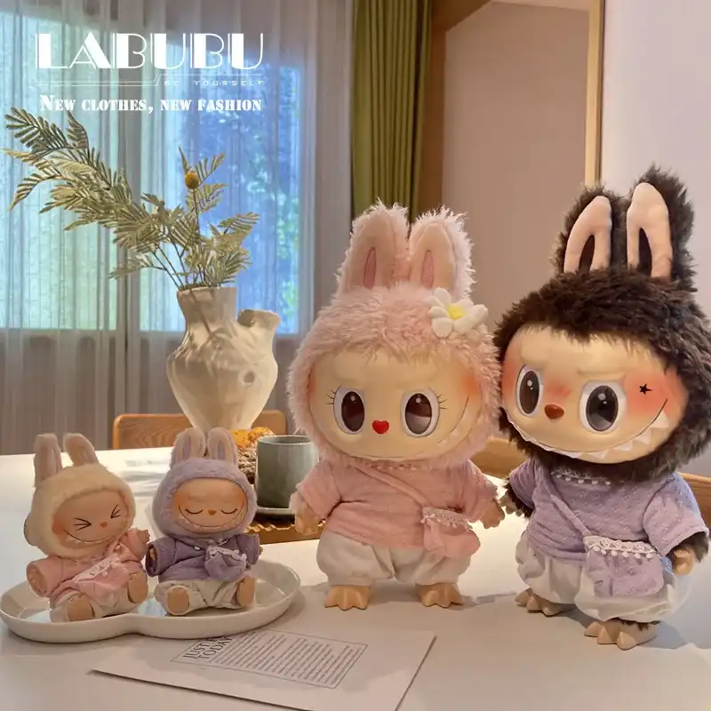 cute bunny outfit for labubu doll perfect gift for girls