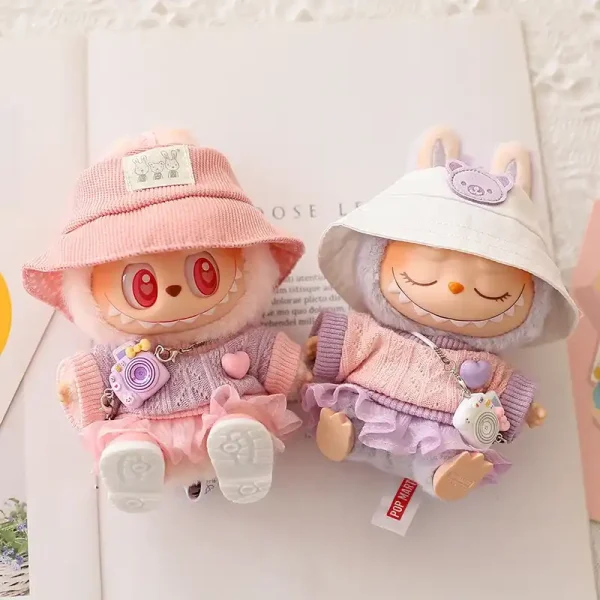 cute camera accessory for 17cm Labubu doll outfit
