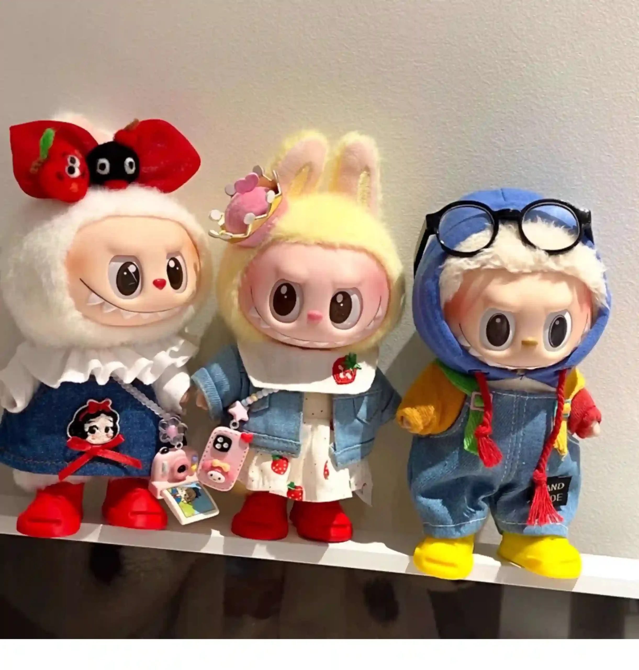 cute casual denim overalls outfit for labubu v1 v2 dolls scaled