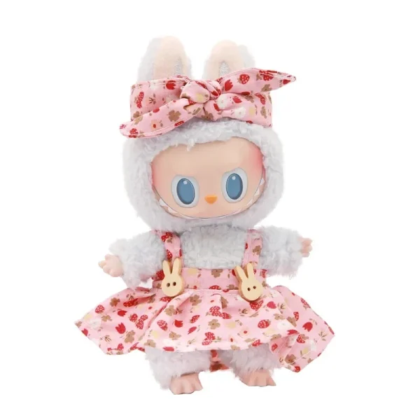 cute casual labubu doll outfit floral print