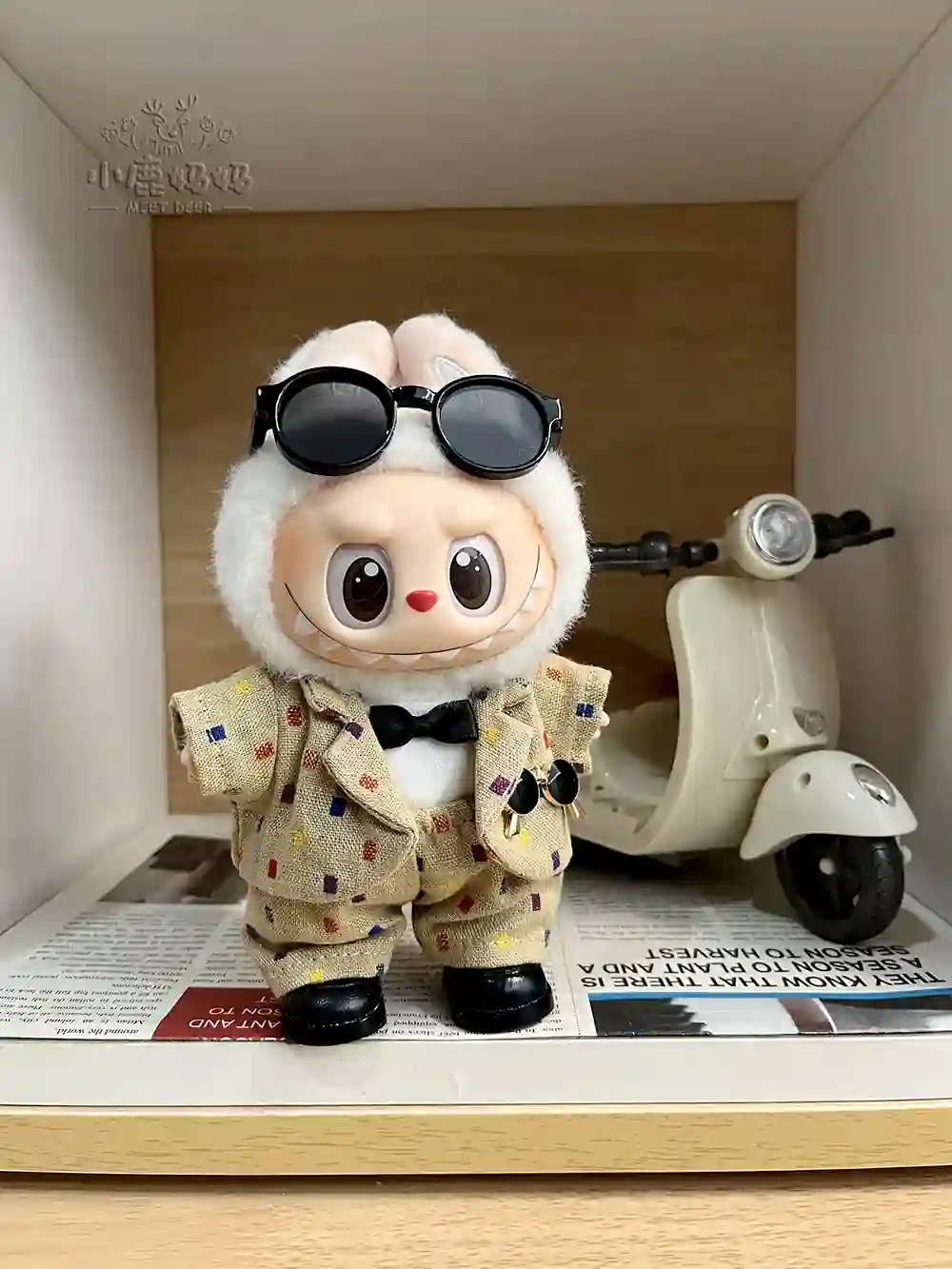 cute casual winter labubu outfit set for 15 17cm dolls