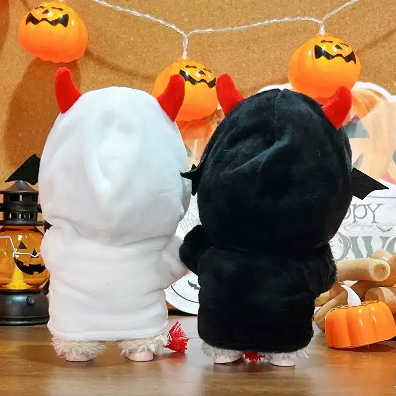 cute devil hoodie costume for 15cm and 17cm labubu dolls