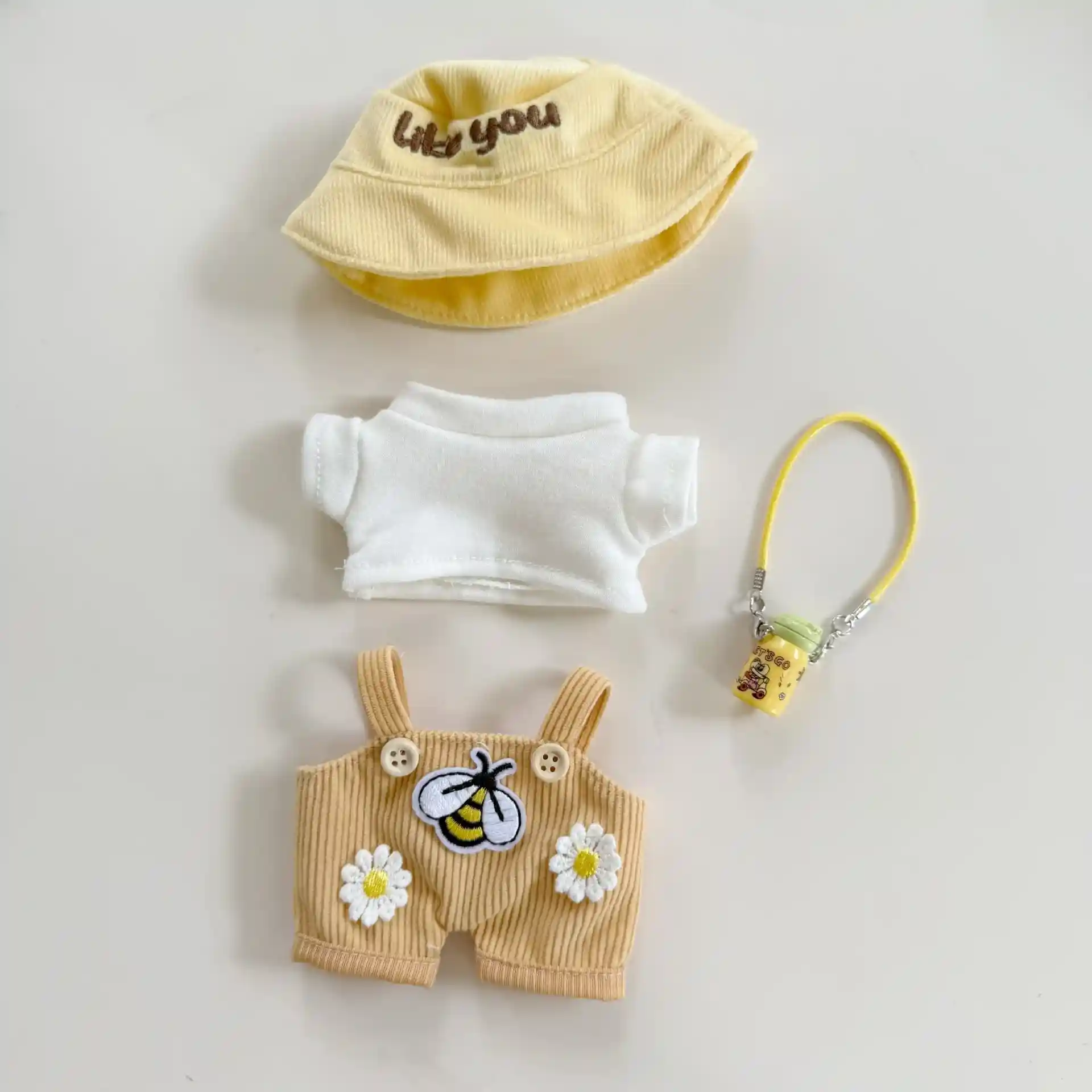 cute green watermelon overalls for labubu doll