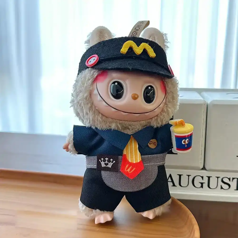 cute handmade 17cm Labubu doll clothes with accessories