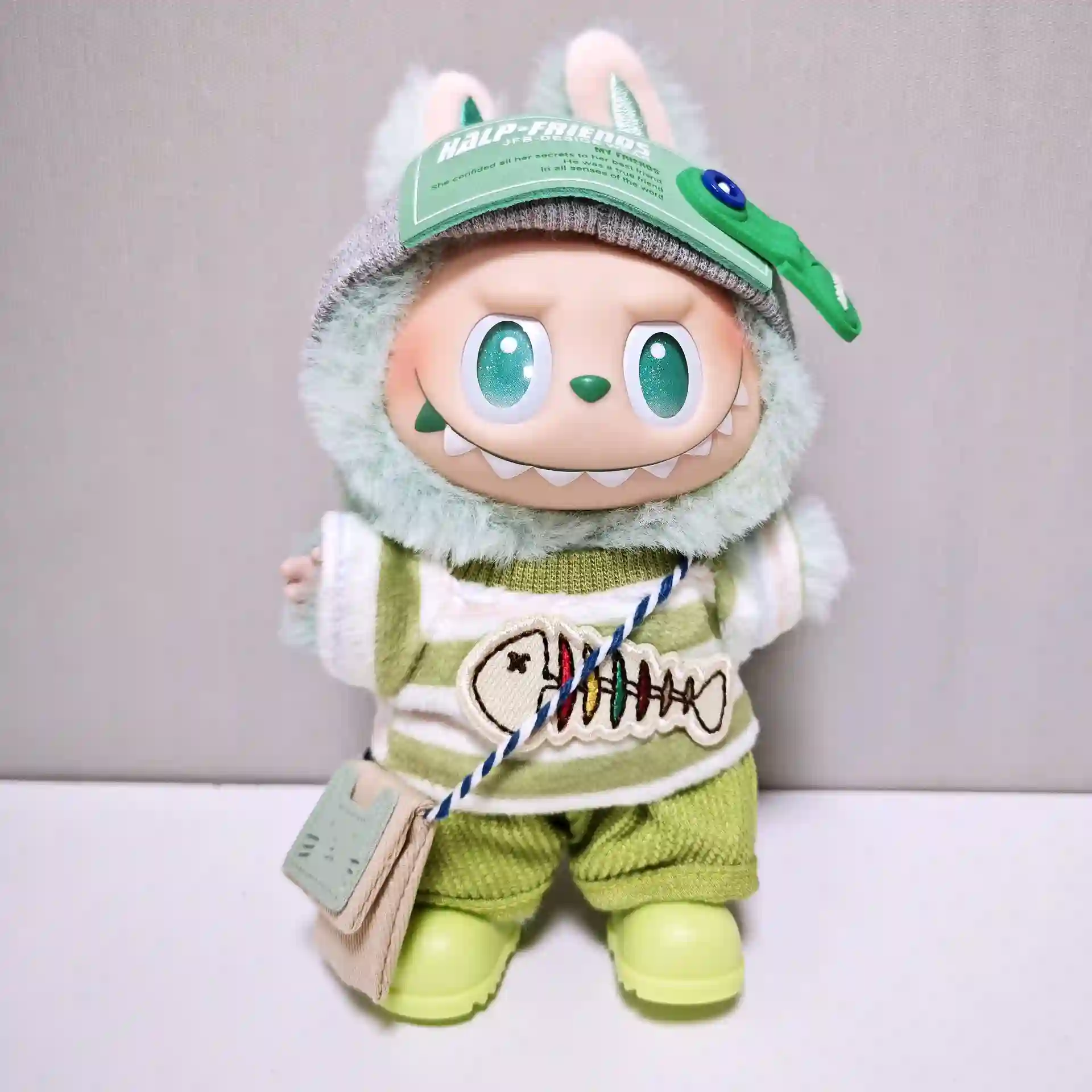 cute labubu clothes set with handbag and shoes