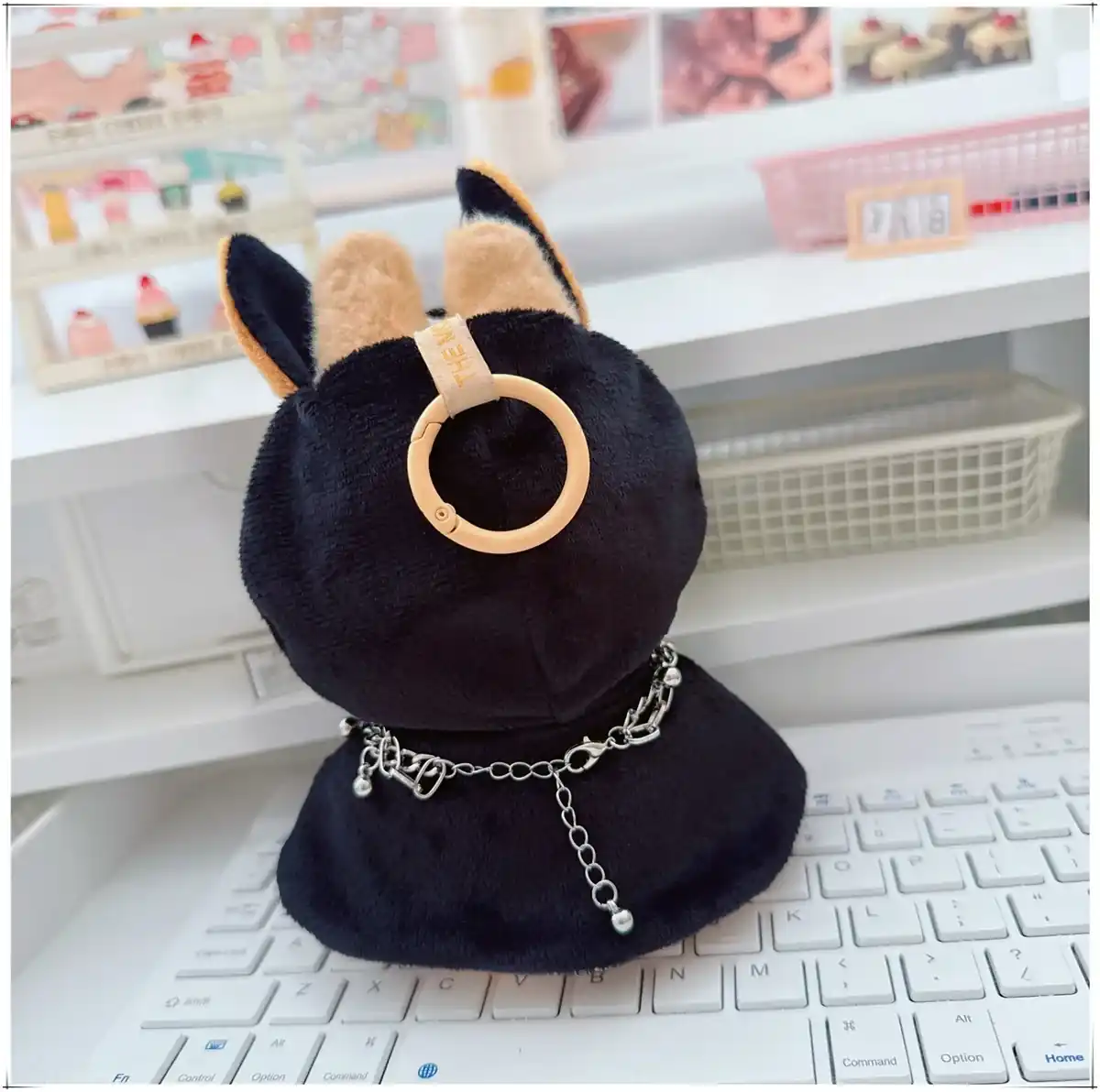 cute labubu doll accessories black cat hooded cloak cosplay